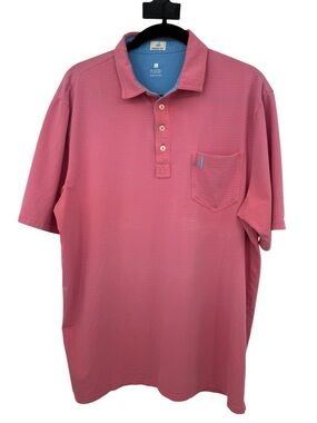Johnnie O Cliffs Polo Shirt Golf Stripe Size L